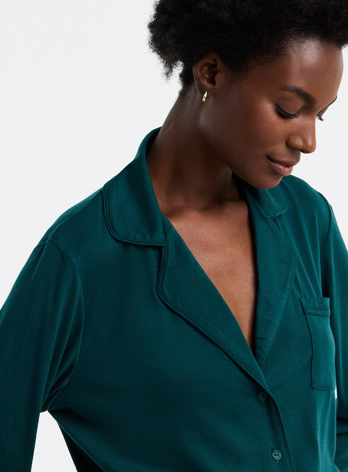 SIMPLY BE Viscose Blend Revere Pyjama Set 8-10 - Image 4 thumbnail